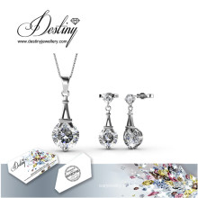 Destino joias cristal de Swarovski Paris conjunto pingente e brincos